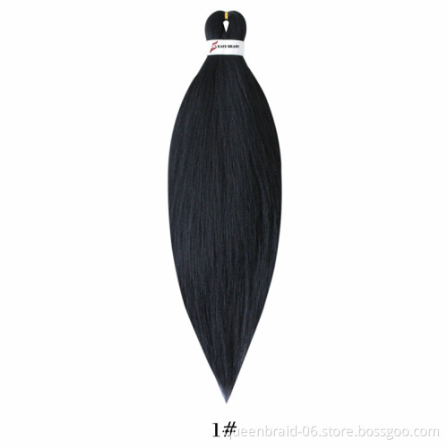 Wholesale Easy Braiding Hair  Pre Stretch Soft Yaki Synthetic Crochet Braid Hair Stretched